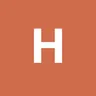 A white letter H on a terracotta square